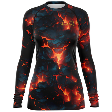 Chokefish™ Long Sleeve Rashguard Cannabis Woman's Shirt-002